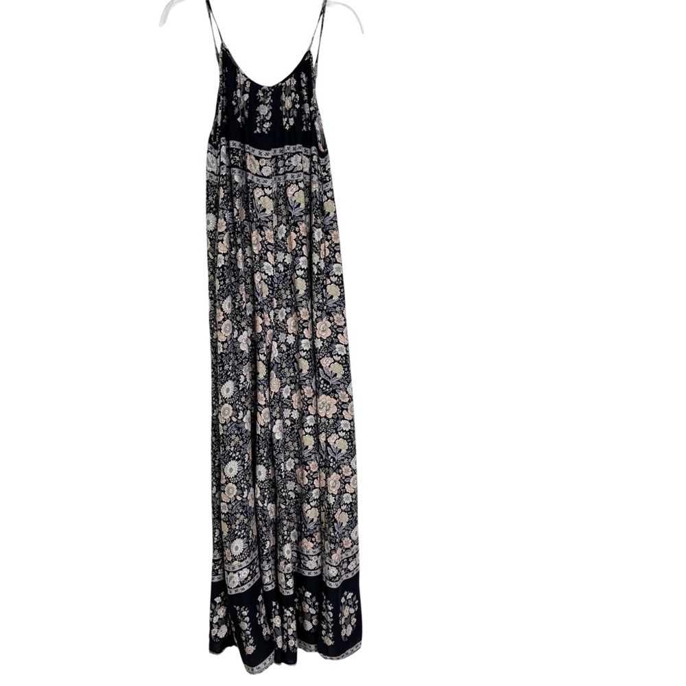 NWT FATE Navy Floral Wide Leg Jumpsuit Boho Flowy Sleeveless Size M - Picture 6 of 13